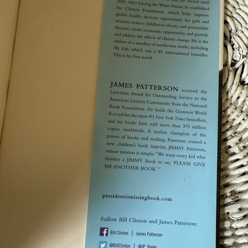 The President Is Missing Hardcover Book - Picture 3 of 3